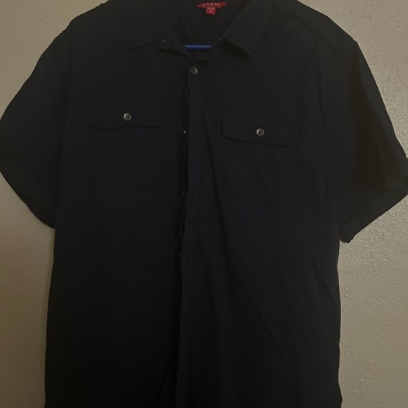 Guess Black Casual Button Down Shirt - Picture 1 of 8